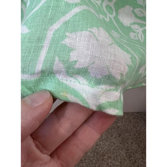 Women’s Embroidered Linen Tunic Size XL Green White California Beachy Resortcore - Picture 8 of 9